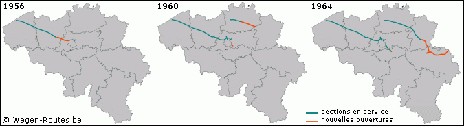 Développement du réseau (1956-1964)